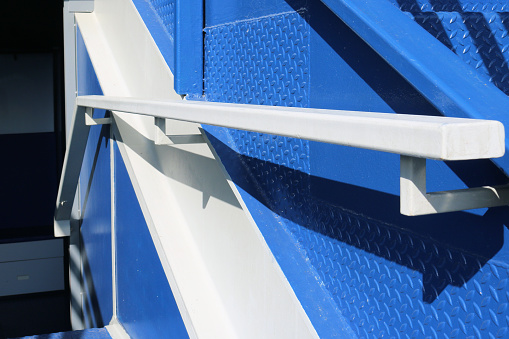 Rectangular Steel Tube Railing Rectangular Steel Tubing Railing Structure Installed On Wall Stock ...
