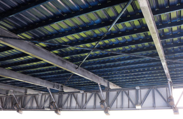 istock Roof cantilever steel structure. 1564671441