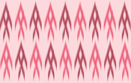 Pink and red ikat fabric pattern background. Abstract vector illustration of weaven art design for clothes,carpet,fashion,and decoration