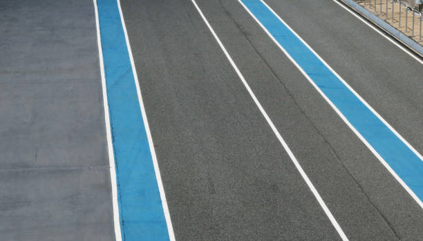 istock Asphalt Highway with marking line top view. 1564690279