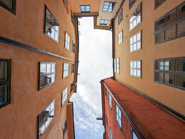 Low angle view of buildings against sky