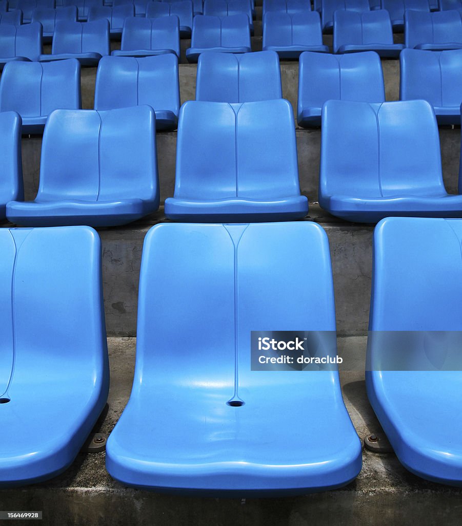 Blue stadium places. - Photo de Banc libre de droits