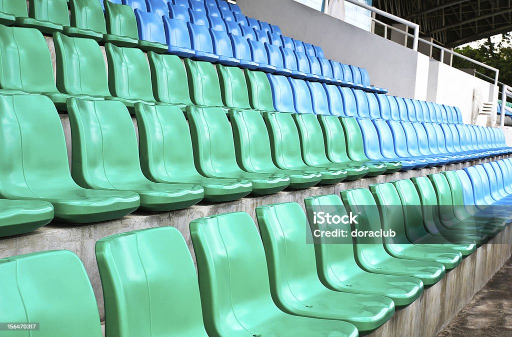 Verde e Azul stadium postos de trabalho. - Royalty-free Cor verde Foto de stock