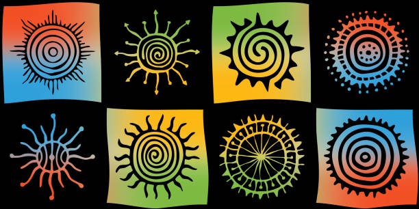Sun Cultural Pattern 3,200+ Sun Tribal Drawing Stock Photos, Pictures & Royalty-Free Images ...