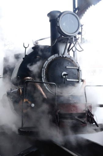 world heritage Steam engine of the Toy Train in  Darjeeling District (West Bengal),India