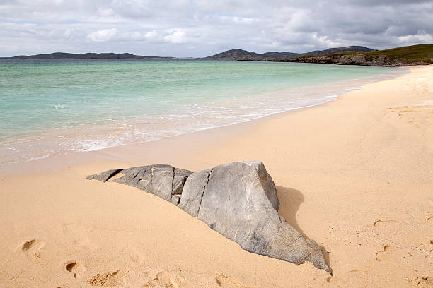 Rock on Borve Beach, Isle of Harris; Scotland; UK;
