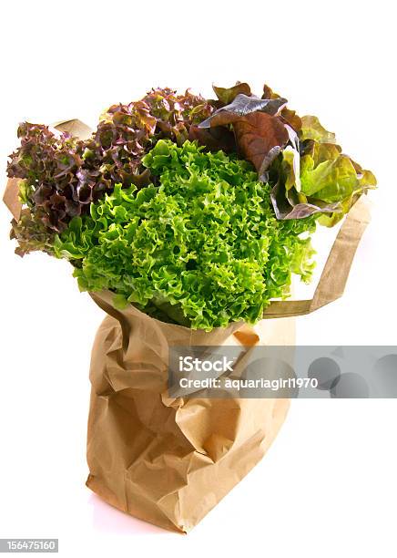 Foto de Salat Bolsa De Compras e mais fotos de stock de Alimentação Saudável - Alimentação Saudável, Bolsa - Objeto manufaturado, Comida