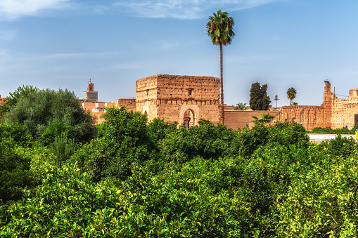 Ruins of the El Badi Palace, Marrakech (Marrakesh), Morocco, North Africa, Africa