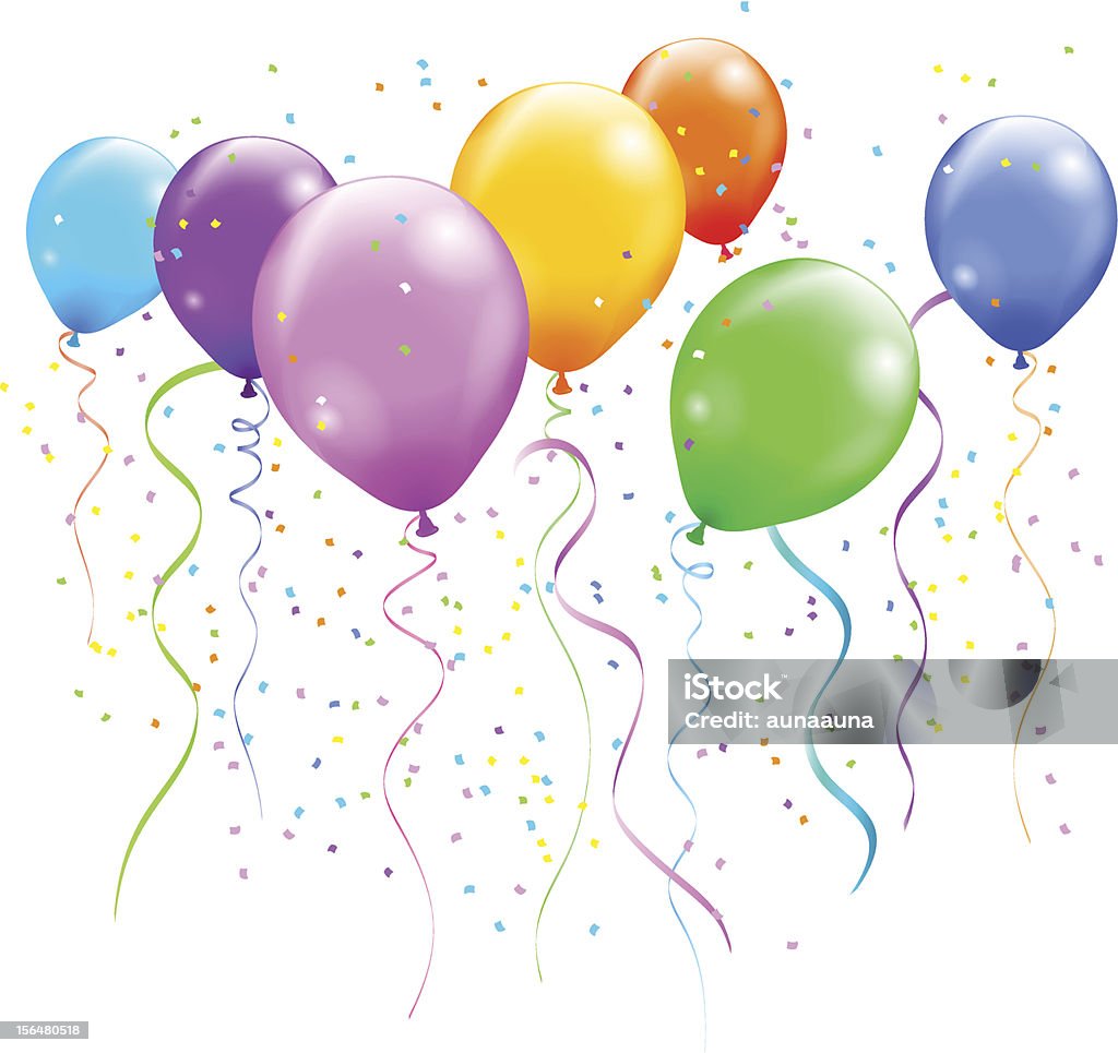 Kolorowe Balony - Grafika wektorowa royalty-free (Balon)