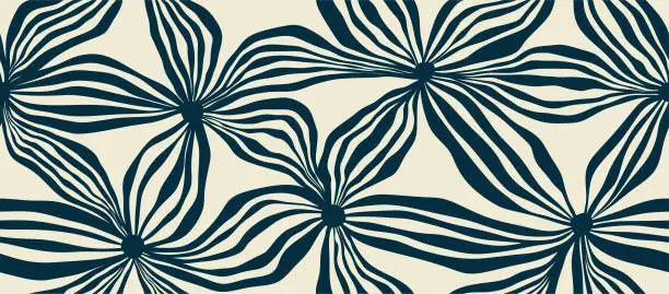 Vector illustration of brush ink tribal ethnic seamless pattern.  Geometric shape pattern texture Vector illustration.