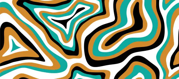 Vector illustration of Seamless pattern abstract wave line on wavy style. Vector Illustration.