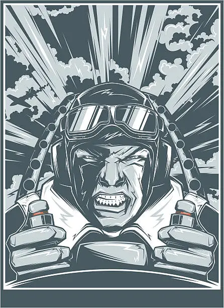 Vector illustration of Dogfight