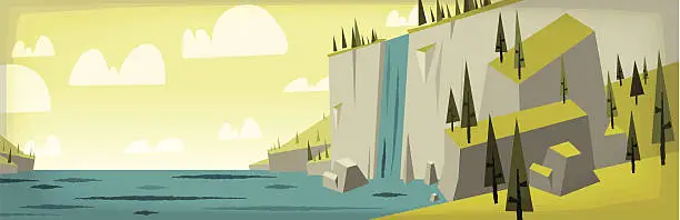 Vector illustration of Pine Lagoon