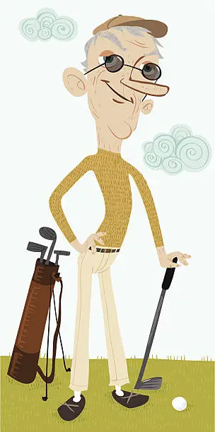 Vector illustration of Steve McFry, golf guy