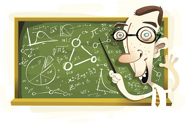 ilustrações, clipart, desenhos animados e ícones de professor mathberger - professor teacher scientist expertise