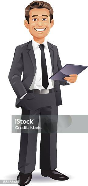 Jovem Empresário - Arte vetorial de stock e mais imagens de Homem de Negócios - Homem de Negócios, Banda desenhada - Produto Artístico, Homens