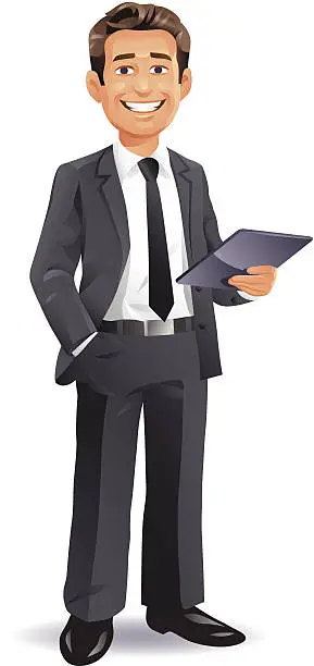 Vector illustration of Young Businessman