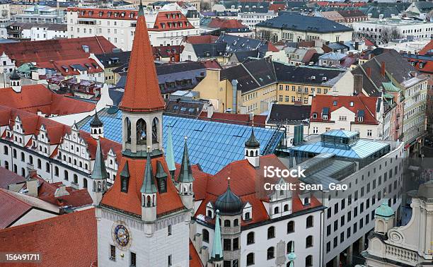 Foto de Vista Panorâmica Da Cidade De Munique Alemanha e mais fotos de stock de Alemanha - Alemanha, Capitais internacionais, Estrutura construída