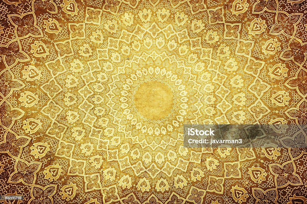 Sfondo grunge con ornamenti orientali - Foto stock royalty-free di Sfondi