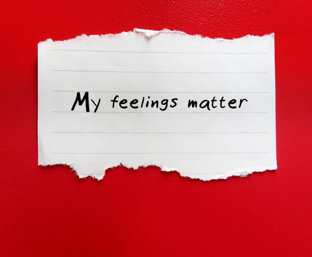 istock Torn note on orange background with handwritten text My Feelings Matter - concept of self validation - affirming self talk to say to yourself 1564918724