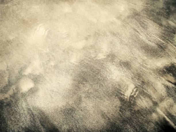 Dense Sand Storm Whips Through Stove Pipe Wells in Death Valley Wilderness