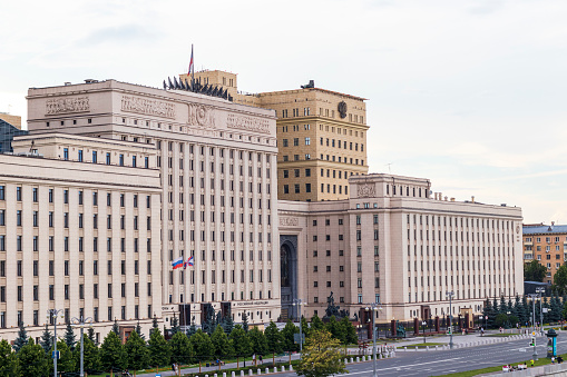 Moscow, Russia - 07.09.2023 - Third house of ministry of defense building.