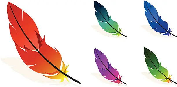 Vector illustration of Phoenix Feather