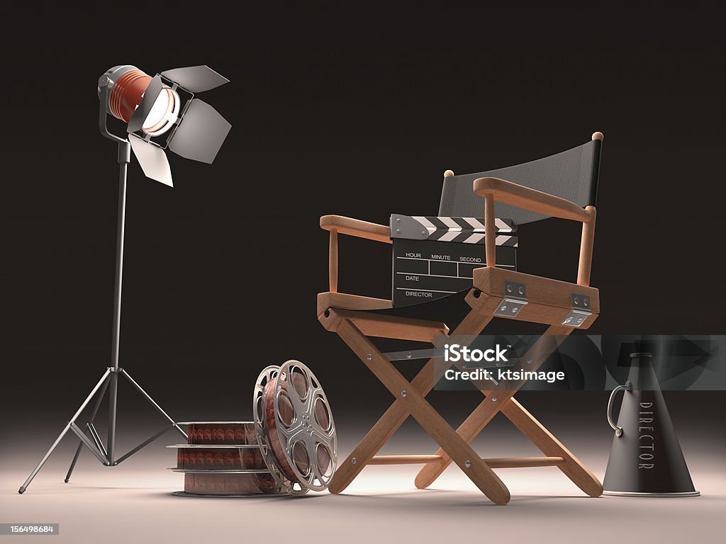 Кино Пятно - Стоковые фото Складной стул из парусины роялти-фри