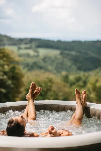 Photo of Couple in a hot tub