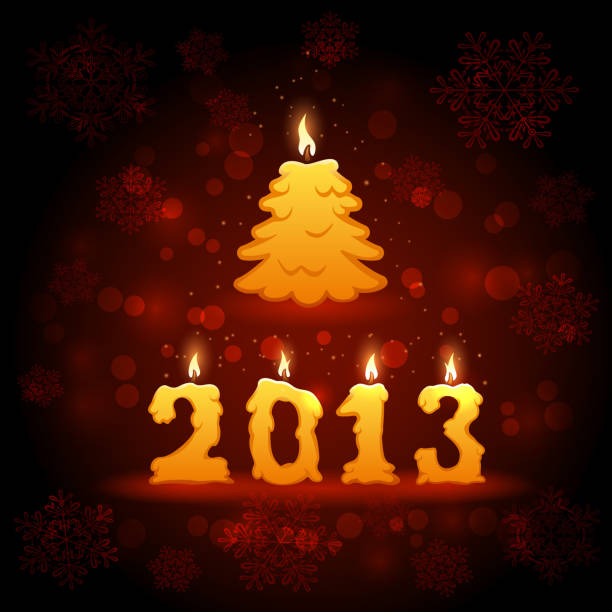 illustrazioni stock, clip art, cartoni animati e icone di tendenza di candele per le feste - christmas card christmas greeting card 2013