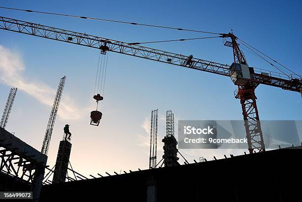 Photo libre de droit de Construction Crane1 banque d'images et plus d'images libres de droit de Acier - Acier, Adulte, Aube