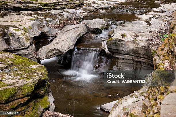 Watkins Glen Cascada Foto de stock y más banco de imágenes de Agua - Agua, Aire libre, Barranco