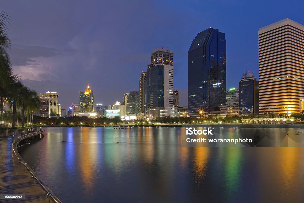 Blick auf den See und Park in Bangkok. - Lizenzfrei Architektur Stock-Foto