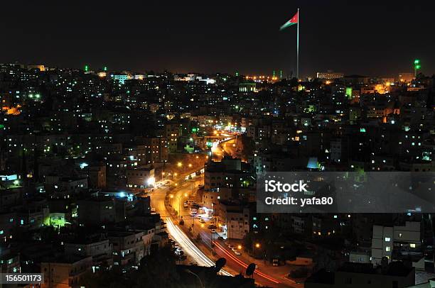 Ammán Heights Por La Noche Foto de stock y más banco de imágenes de Ammán - Ammán, Noche, Jordania