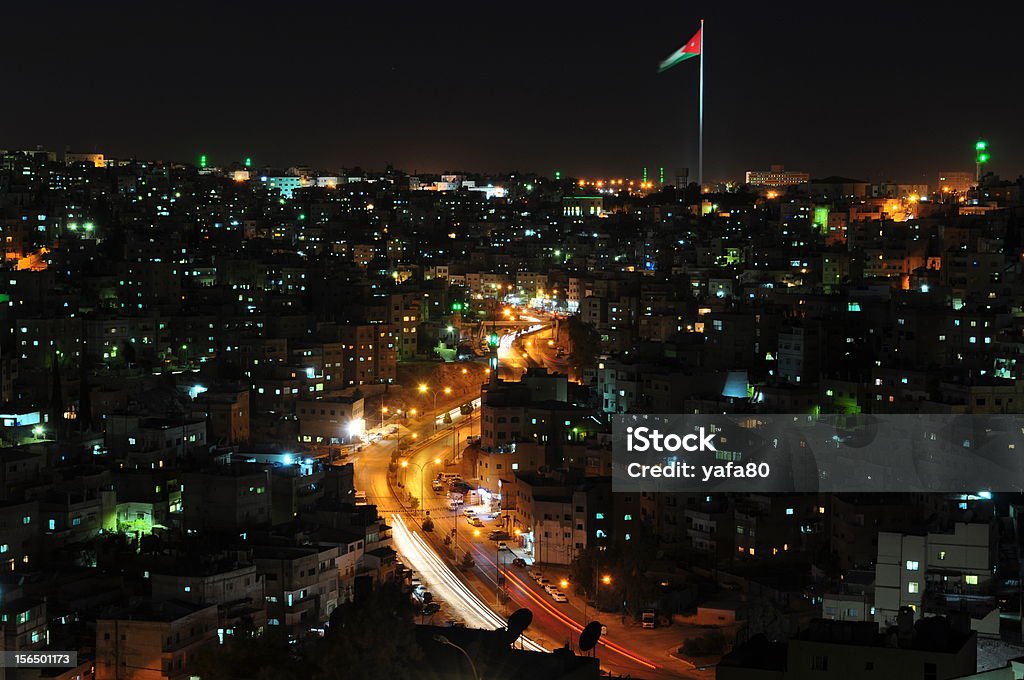 Amman heights, de nuit - Photo de Amman libre de droits