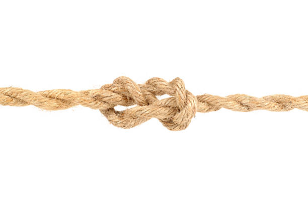 istock Jute Rope with Savoy Knot on White Background 156501211