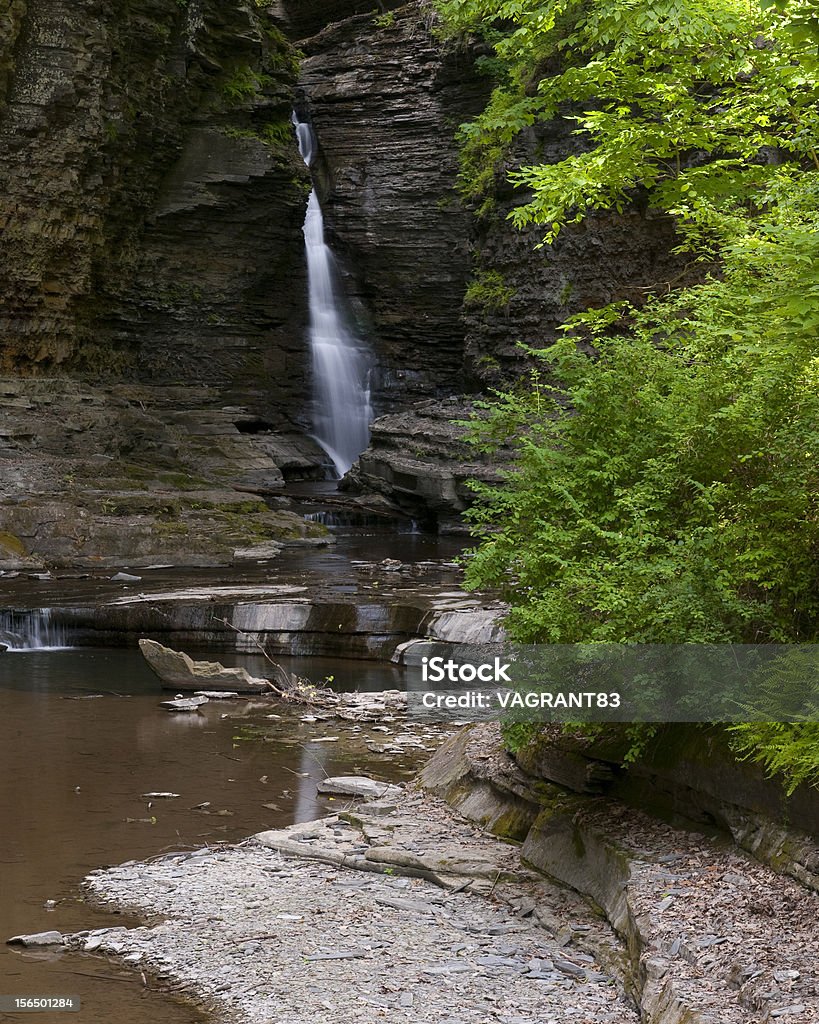 Watkins Glen Central Cascade - Foto de stock de Agua libre de derechos