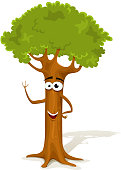 istock Cartoon Spring Tree Character 156501603