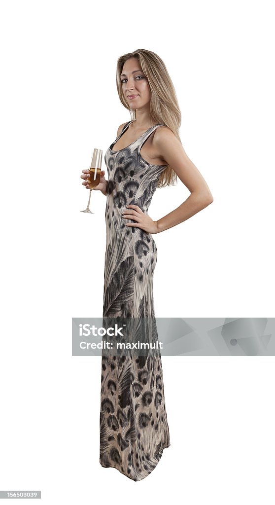 Atractiva joven mujer en vestido de - Foto de stock de Actividad libre de derechos
