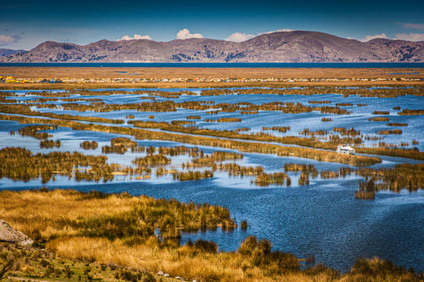 istock Beautiful Sunset at Titicaca Lake in Puno, Peru 1565034817