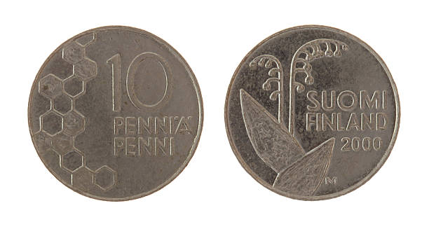 istock Old Finnish Coin Isolated on White 156503736