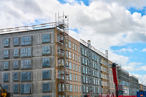 Construction Rough Building Rough Concrete Walls On Construction Site Stock Photo - Download Image ...