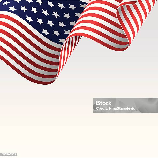 Bandeira Dos Estados Unidos Da América - Arte vetorial de stock e mais imagens de Azul - Azul, Bandeira, Bandeira dos Estados Unidos da América