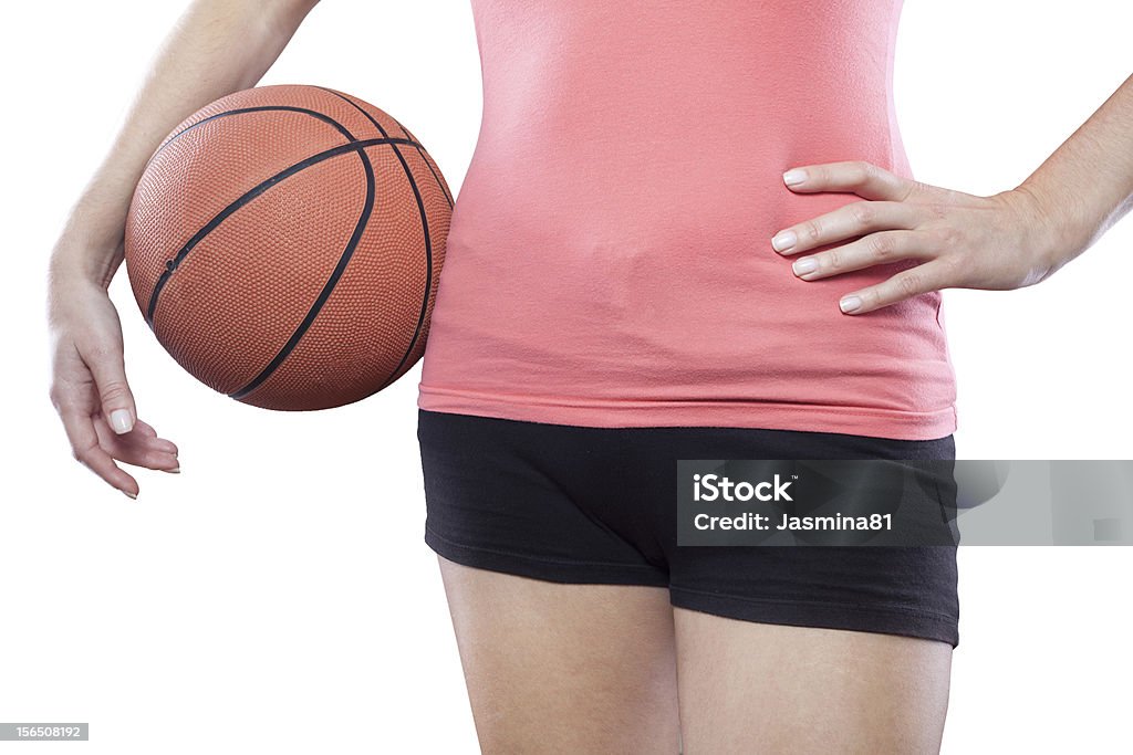 Jogador de basquete feminino - Foto de stock de Abdome royalty-free