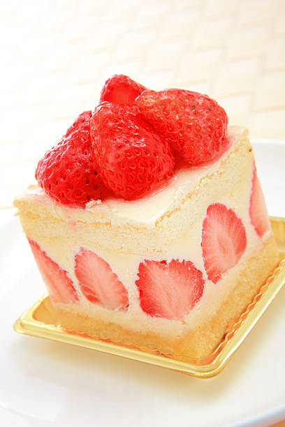 istock sweet cake with strawberry at tea time 156508347