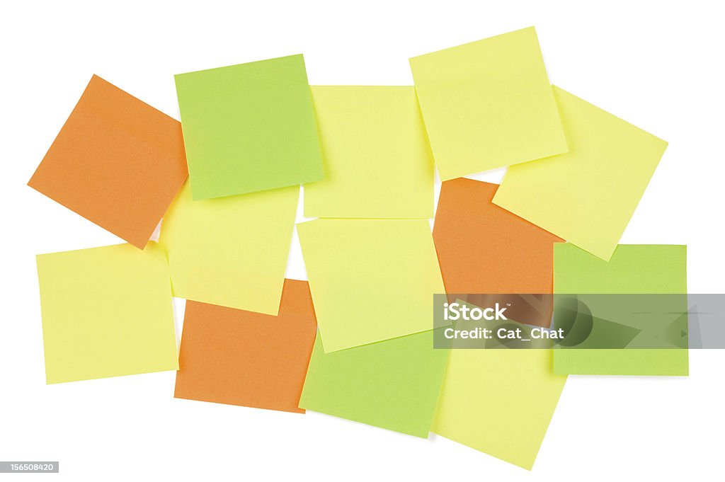 Nota adhesiva de fondo - Foto de stock de Amarillo - Color libre de derechos