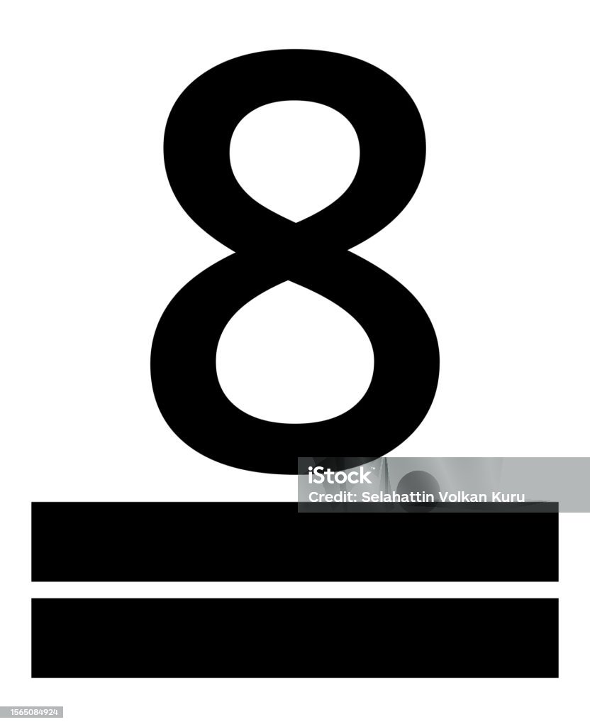 Max Stack Measure. Sign Max Stack Eight Symbol Illustration Black On White Background Stock ...