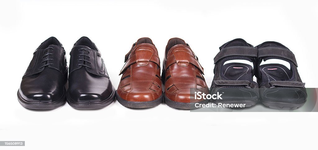 Tre paia di scarpe - Foto stock royalty-free di Calzature