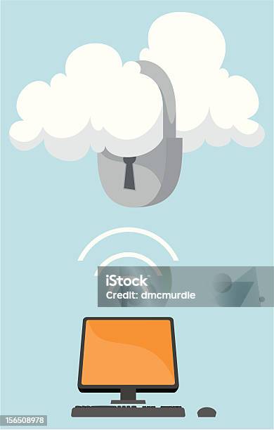Cloud Computing Risks Cartoon Cloud Computing Safety Stock Illustration - Download Image Now ...