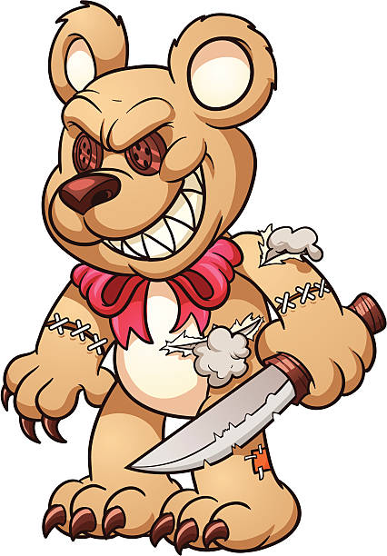 Evil Teddy Bear Stock Illustration - Download Image Now - Teddy Bear, Horror,  Spooky - iStock